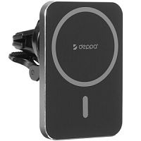 Автомобильный держатель Mage Safe QI для смартфонов магнитный, Deppa купить в Барнауле