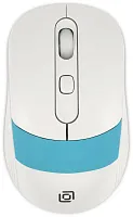Мышь Oklick 310MW оптическая 3200 dpi беспроводная белая/синяя купить в Барнауле