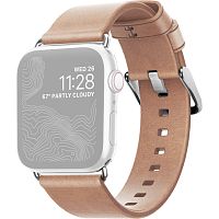 Ремешок для Apple Watch Band 40/38mm Nomad Modern Strap кожанный светло-коричневый (застежка золото) купить в Барнауле